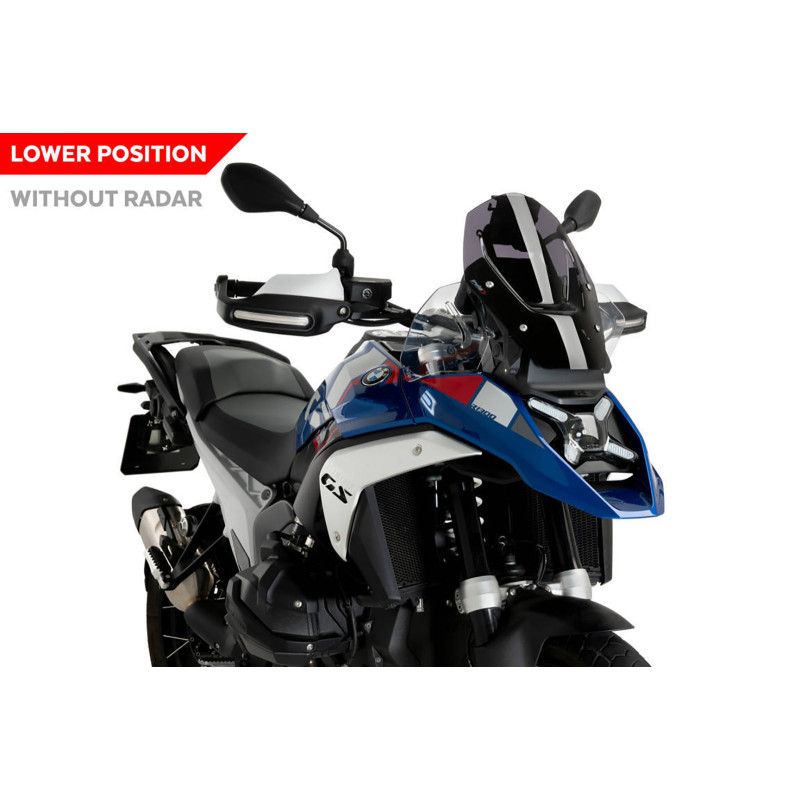 puig sport windshield without radar for bmw r1300 gs triple black 23 25 dark smoke