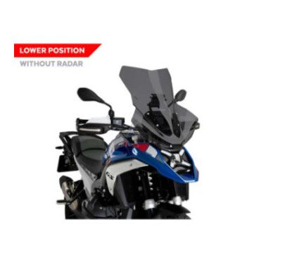puig windshield touring without radar for bmw r1300 gs triple black 23 25 dark smoke