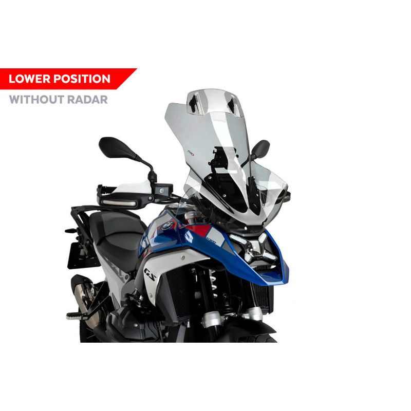 puig cupolino touring visor without radar for bmw r1300 gs 23 25 light smoke