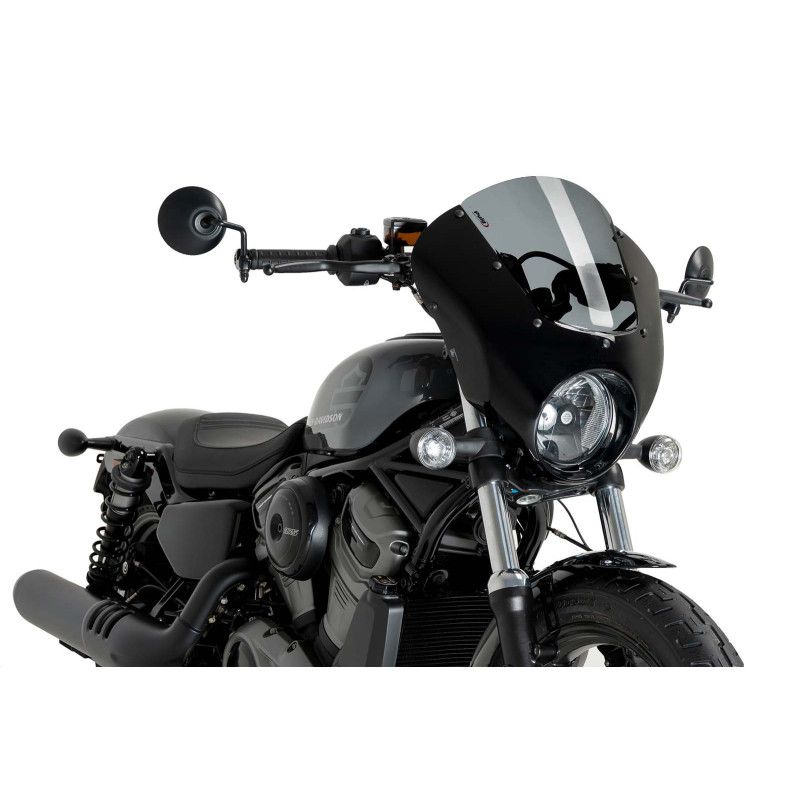 puig dark night semi-windshield windshield for harley d nightster 975 special 23 24 dark smoke 21957f