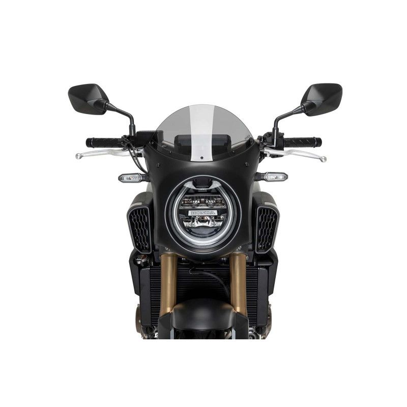 puig half windshield for honda cb650r neo sports cafe 24 25 light smoke black