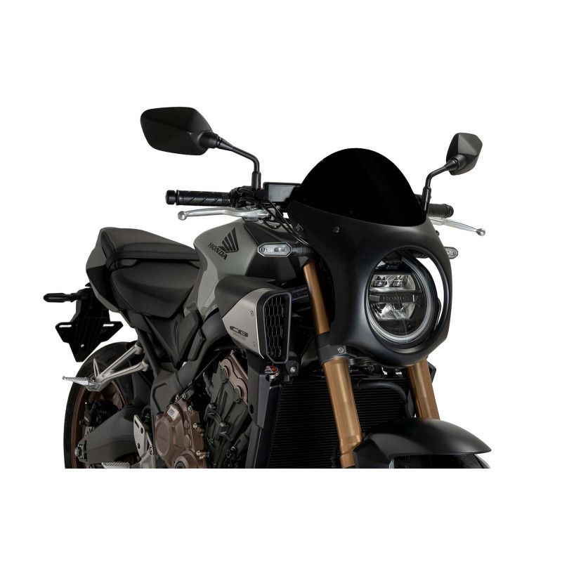 puig half windshield for honda cb650r neo sports cafe eclutch 24 25 black black