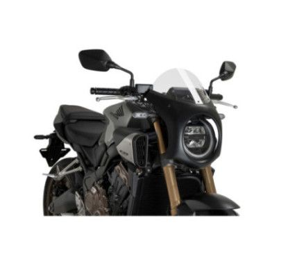 puig half windshield for honda cb650r neo sports cafe eclutch 24 25 clear black