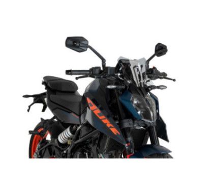 puig naked ng sport windshield for ktm 125 duke 24 25 light smoke
