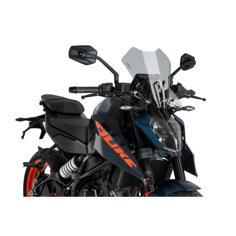 Bulle Puig Naked NG Touring pour KTM 125 Duke 24/25, fumee claire