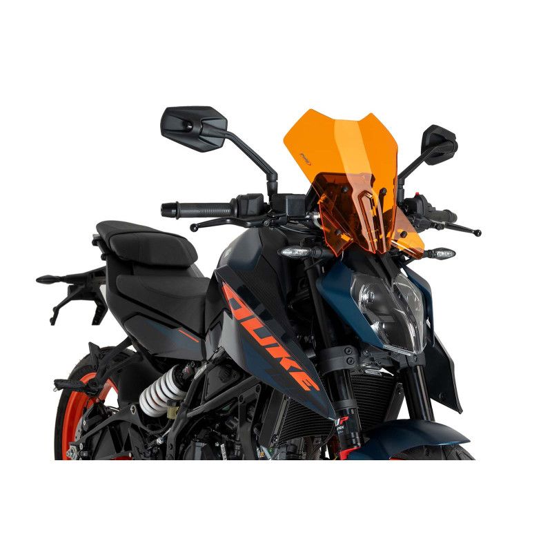 puig naked ng touring screen for ktm 390 duke 24 25 orange