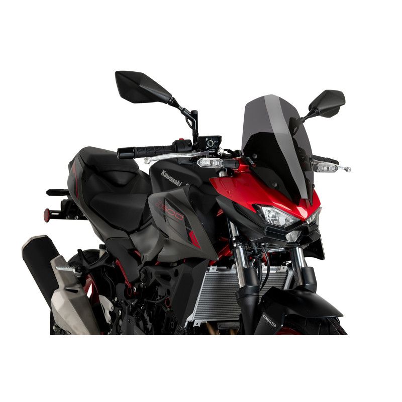 puig naked ng touring screen for kawasaki z500 24 25 dark smoke