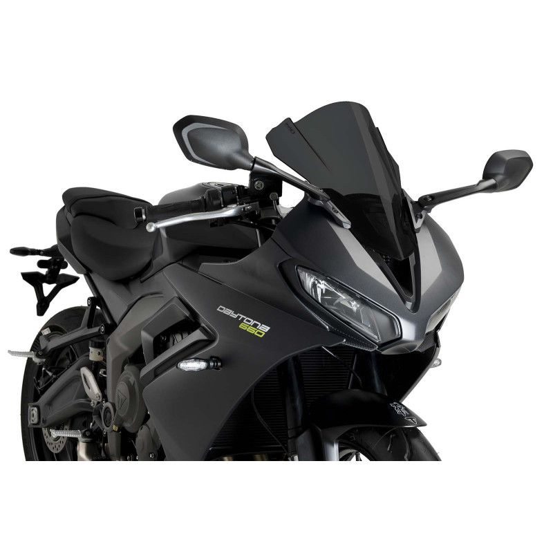 puig z racing windshield for triumph daytona 660 24 25 dark smoke