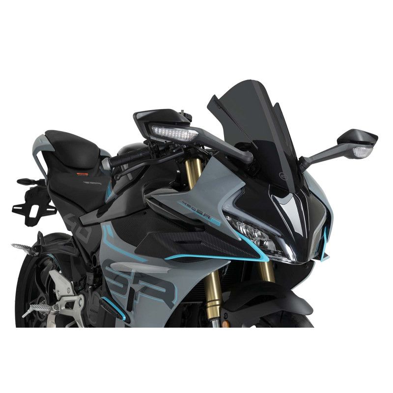 puig windshield z racing cfmoto 450 sr s 23 24 dark smoke