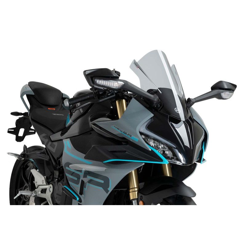 puig windshield z racing cfmoto 450 sr 23 24 light smoke