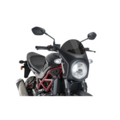 PUIG HALBVERKLEIDUNGSSCHEIBE FUR SUZUKI SV650 16-21 DUNKELGRAU-SCHWARZ