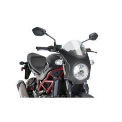 PUIG HALBVERKLEIDUNGSSCHEIBE FUR SUZUKI SV650 16-21 HELLGRAU-CARBON