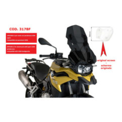 Parabrisas ajustable Puig para BMW F850 GS 18-22, color ahumado oscuro-3178F