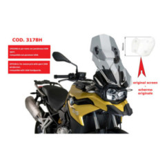 PUIG CUPOLINO REGOLABILE PER BMW F850 GS ADVENTURE 19-23 FUME CHIARO-3178H