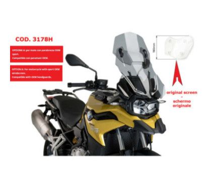 Puig verstellbare Windschutzscheibe fur BMW F850 GS Adventure 19 23 leicht getont 3178h