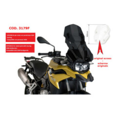 PARE-BRISE REGLABLE PUIG POUR BMW F850 GS ADVENTURE 19-23 FUMEE FONCEE-3179F