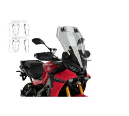 puig windshield touring visor for yamaha tracer 900 gt 18 20 light smoke