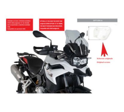 puig touring windshield for bmw f800 gs 24 25 light smoke cup sport oem