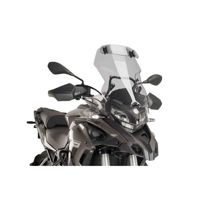 puig windshield touring visor for benelli trk 502 16 25 light smoke
