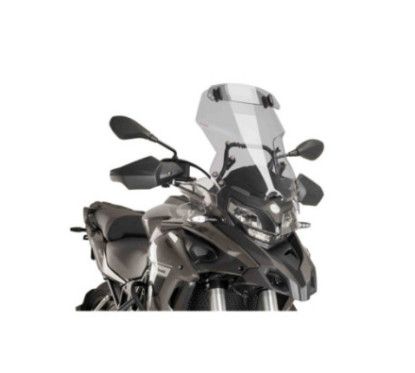 puig windshield touring visor for benelli trk 502 16 25 light smoke