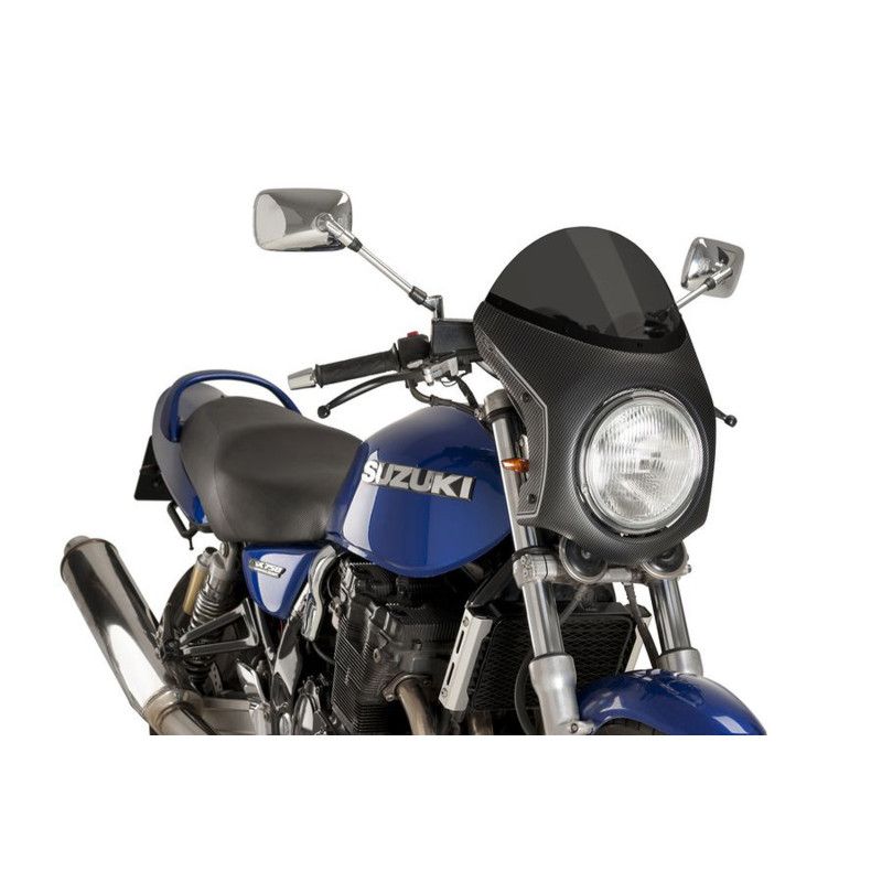 puig half windshield for benelli imperiale 400 21 25 dark smoke carbon