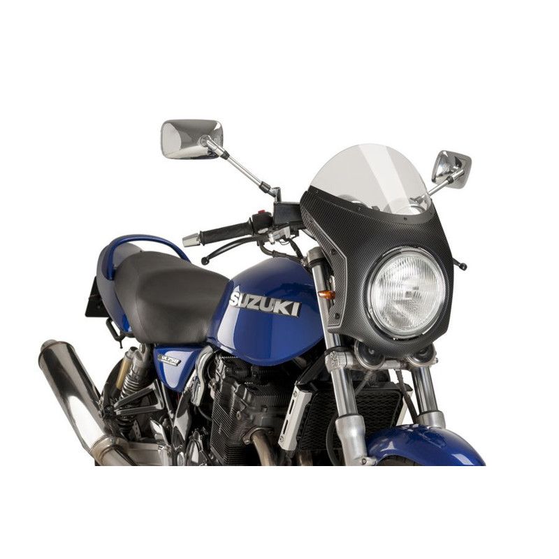 puig semi-windshield for mash black seven 17 25 light smoke carbon