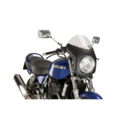BULLE DE DEMI-CARENAGE PUIG POUR TRIUMPH SPEED TWIN 19-21 LIGHT SMOKE-CARBONE