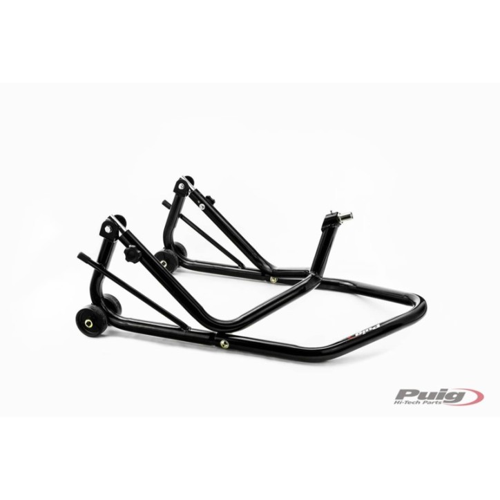 PUIG FRONT STAND STEERING HEAD BLACK - COD. 5601N - Equipped with 4 nylon wheels. Material: steel. Includes i