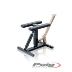 PUIG STAND OFF-ROAD HYDRAULIC MODEL BLACK - COD. 6290N - Height in the lowest position: 300 mm. Height in