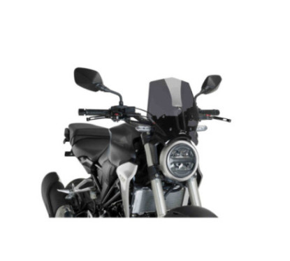Pare-brise Puig Naked NG Sport pour Honda CB125R Neo Sports Cafe 18-23, fume fonce