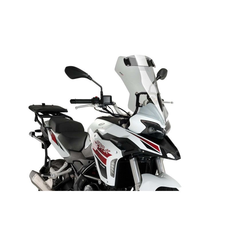 puig windshield touring visor for benelli trk 251 21 25 light smoke