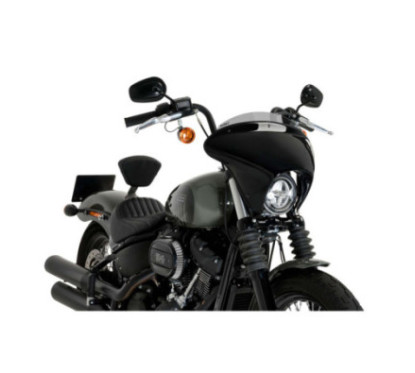 Pare-brise sport Puig Batwing SML pour Harley Davidson Softail Street Bob FXBB 2021-2024, fume clair