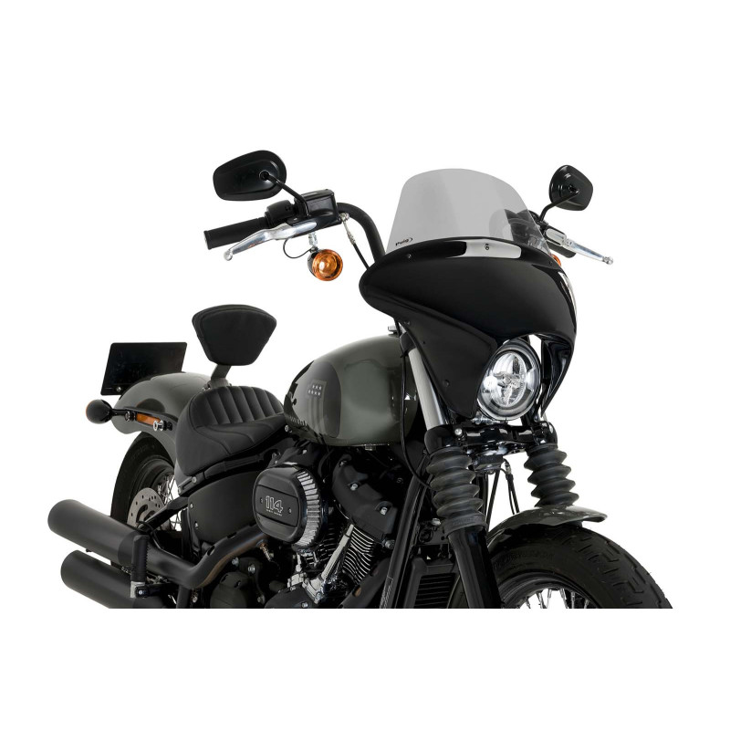puig batwing sml touring windshield for harley d softail street bob fxbb 21 24 light smoke