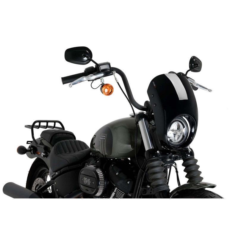 Puig Anarchy Halbverkleidungs-Windschutzscheibe fur Harley D Softail Street Bob FXBB 21 24 schwarz