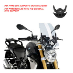 PUIG WINDSCHUTZSCHEIBE NAKED NG TOURING - OEM-ZUBEHOR FUR BMW R1250 R 18-20 KLAR