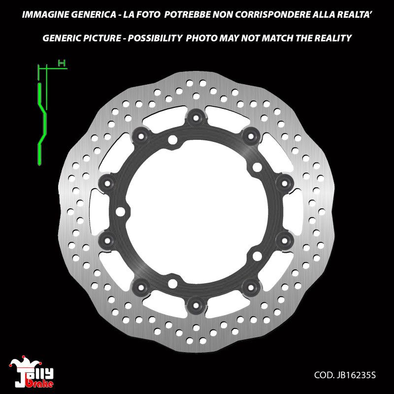 Disque de frein avant fixe Jolly Brake pour Kawasaki Ninja SE ABS 650 18/19 (offre speciale)