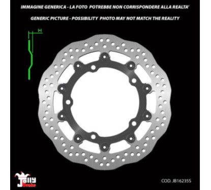 Disque de frein avant fixe Jolly Brake pour Kawasaki Ninja SE ABS 650 18/19 (offre speciale)