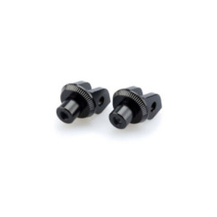 Adaptateurs Puig pour repose-pieds fixes Aprilia RS 660 Factory 2025, noir