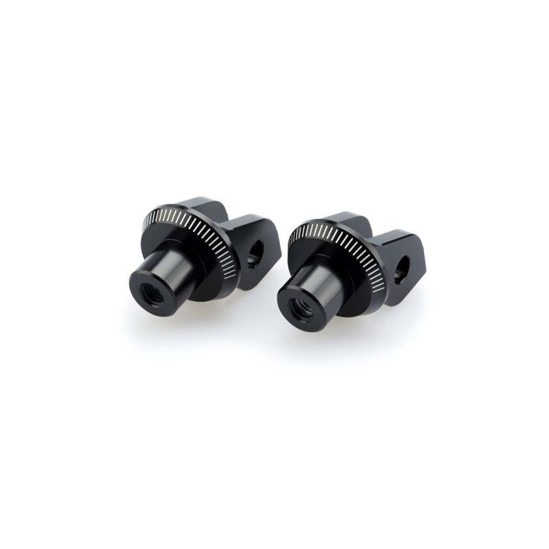 Adaptateurs Puig pour repose-pieds fixes Aprilia RS 660 Factory 2025, noir