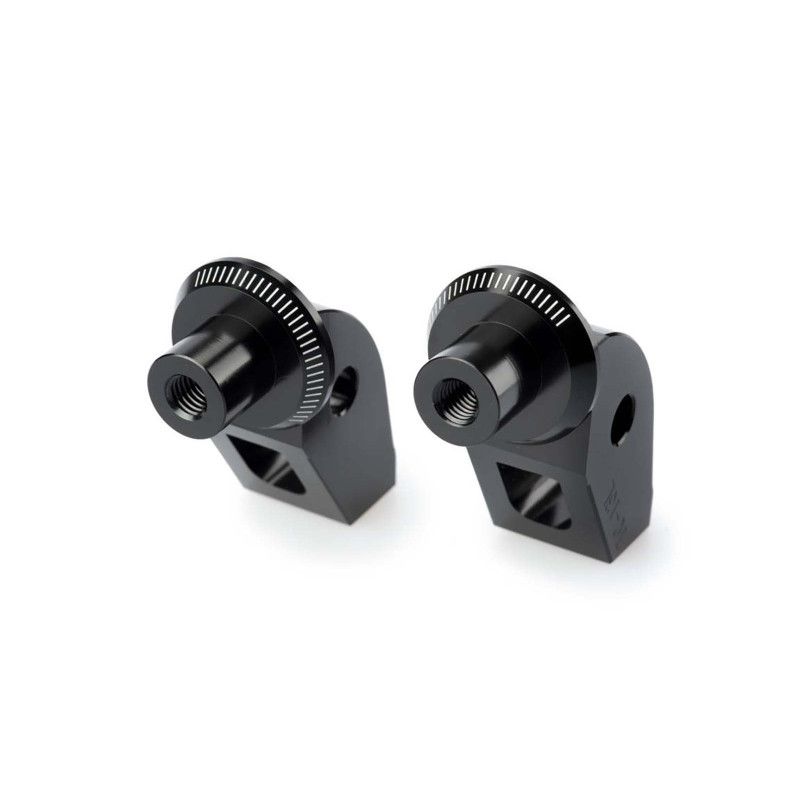 Adaptateurs Puig pour repose-pieds fixes pour Triumph Scrambler 1200 XE 24/25, noir