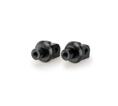 Adaptateurs Puig pour repose-pieds fixes Yamaha Tracer 9 et AMT 2025, noir