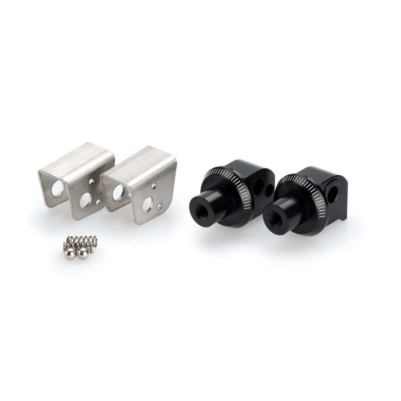 Adaptateurs Puig pour repose-pieds passager fixes BMW F800 GS 2024/2025, noir