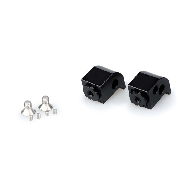 Adaptadores Puig para estriberas de pasajero regulables Yamaha T-Max 560 Max Tech 2025 negro
