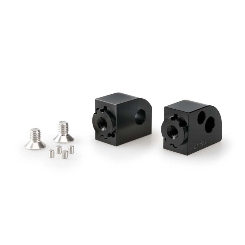 Puig-Adapter verstellbare Beifahrerrasten Yamaha MT 07 und AMT 2025 schwarz