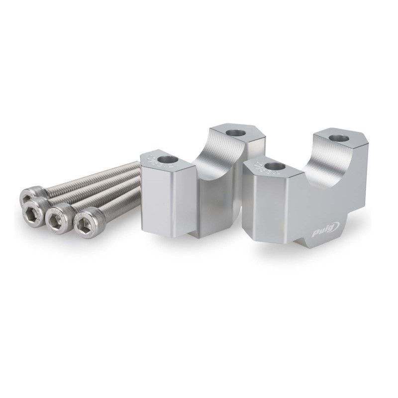 puig risers for handlebars bmw f900 gs 24 25 silver 22183p