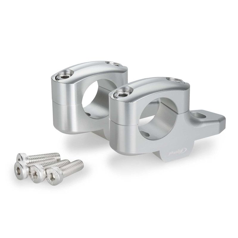 Elevadores Puig Pullback para manillares BMW R1300 GS Adventure 24/25 plateados 21882P