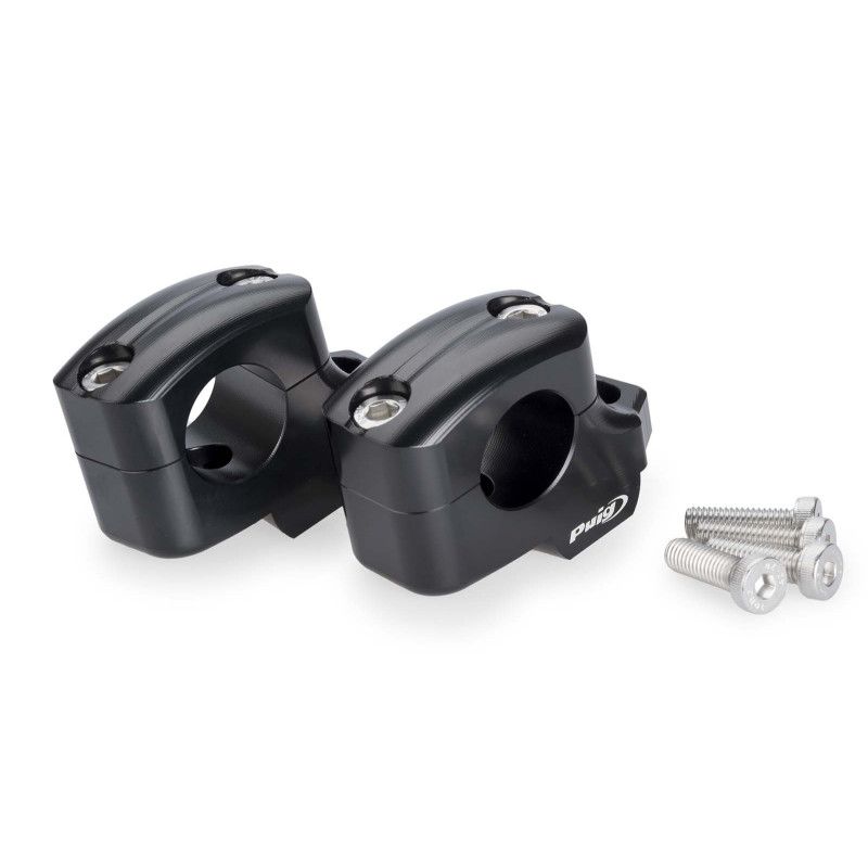 Risers Puig retractables pour guidon Yamaha MT 09 et AMT 24/25 noir 22101N