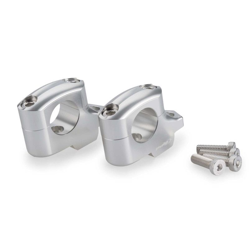Elevadores Puig Pullback para manillares BMW F900 GS 24/25 plateados 22141P