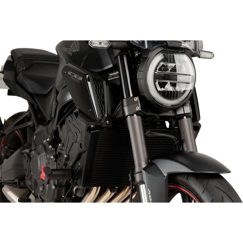 Kit de protection de fourche Puig couleur aspect carbone