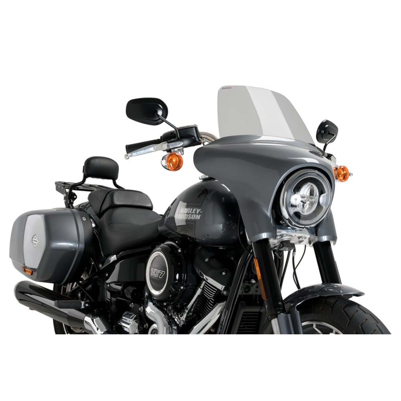 PUIG PARE-BRISE HIGH-ROAD TOURING HARLEY D. SOFTAIL SPORT GLIDE FLSB 18-21 FUME CLAIR